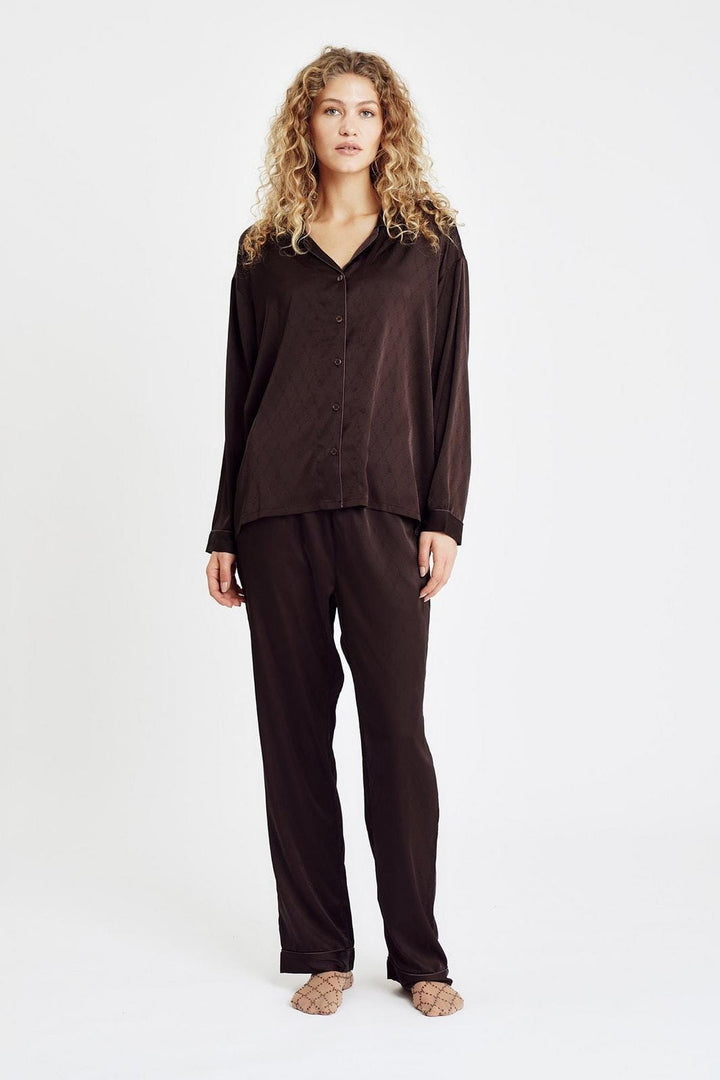 Hype The Detail - Satin Pyjamas 800-43 - 8989 - Brun Nattøj 