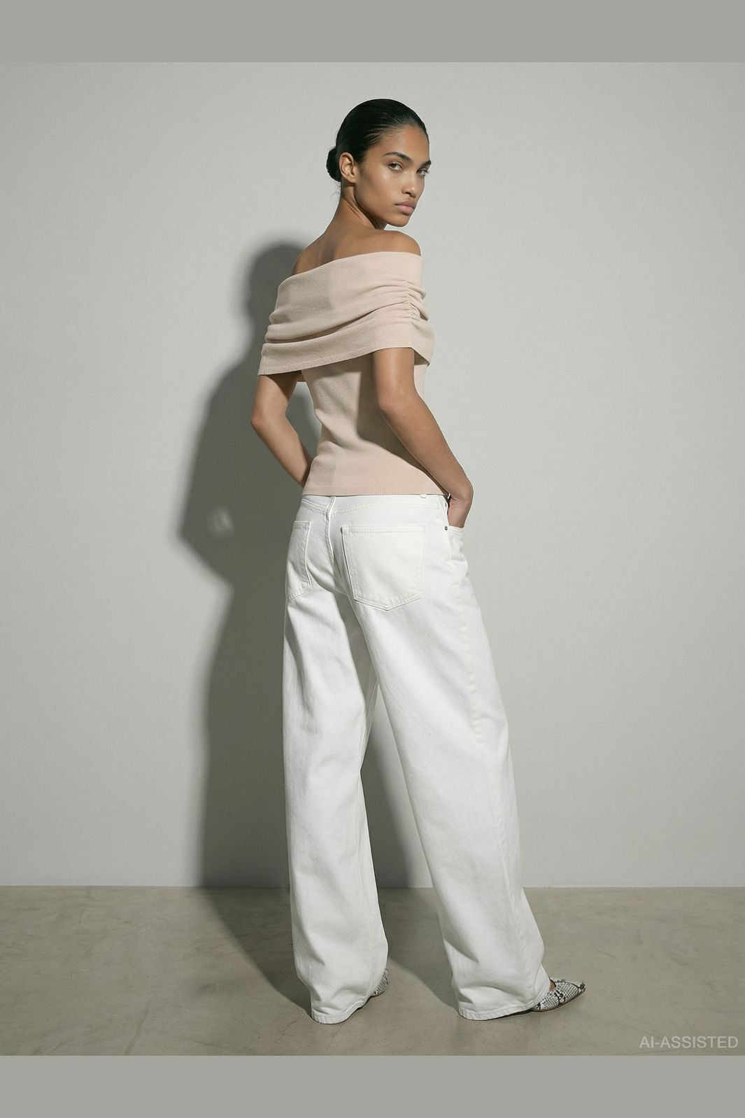 Hypedrop - Hdkhloe Off-Shoulder Knit 32000833 - 5191891 - White Swan