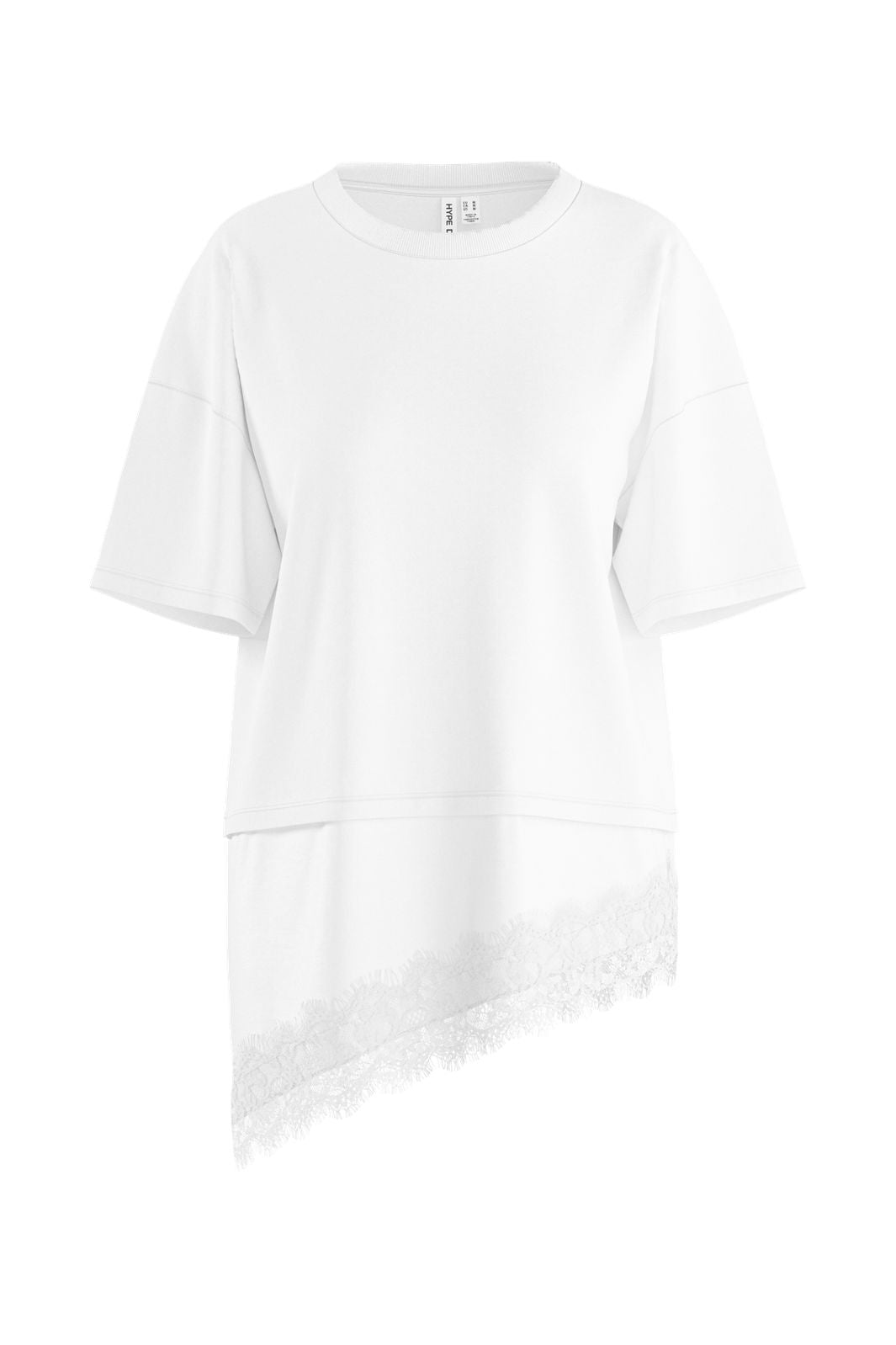 Hypedrop - Hdkora Ss Boxy Layered Lace T-Shirt 32000847 - 5191860 - White