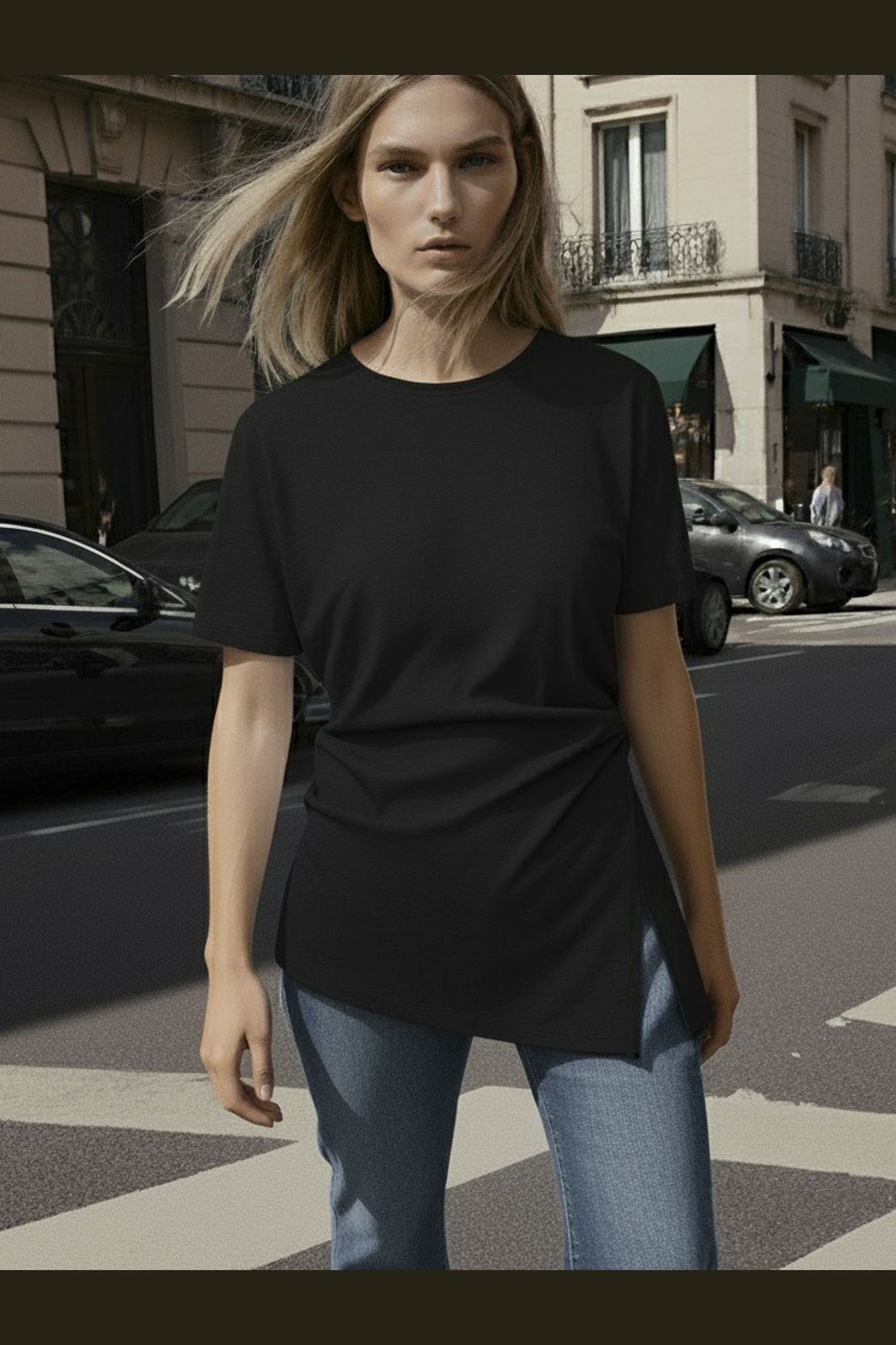 Hypedrop - Hdmadison Draped Ss Tee 32000038 - 5077735 - Black