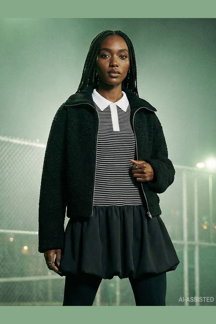 Hypedrop - Hdyasmin Ls Wide-Collar Cardigan 32000436 - 5140030 - Black