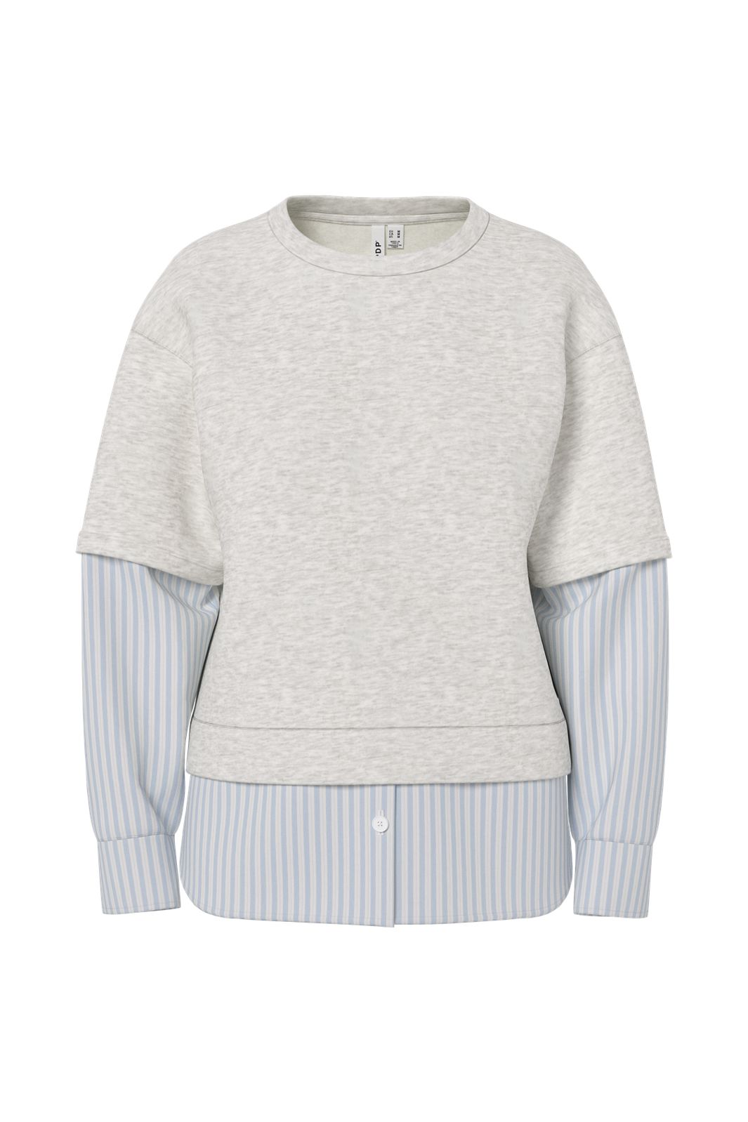 Hypedrop - Hdyulia Shirt Mix Sweat 32000591 - 5140142 - Light Grey Melange