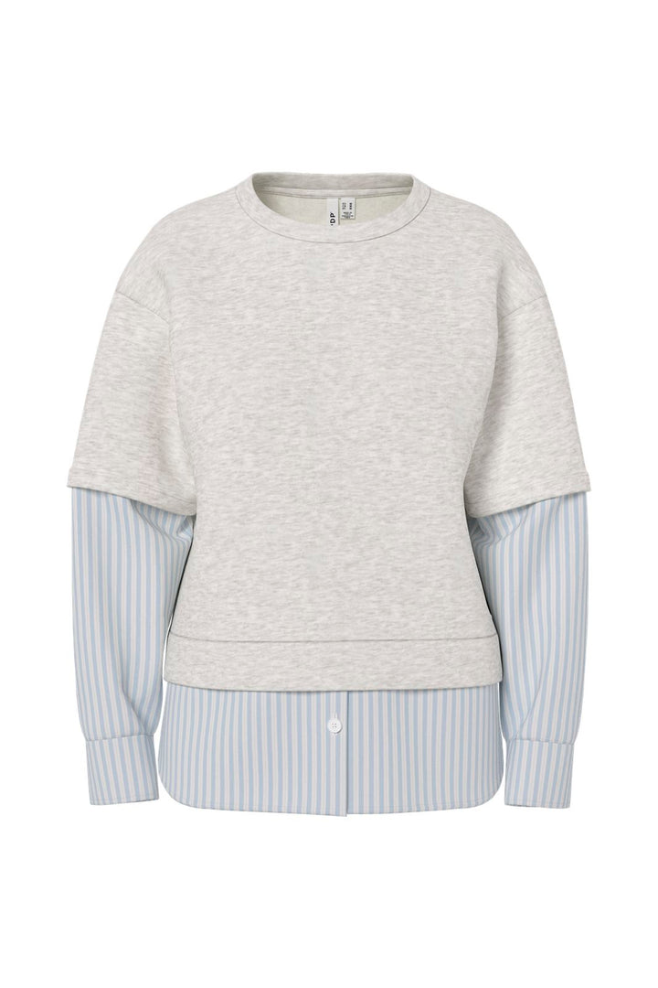 Hypedrop - Hdyulia Shirt Mix Sweat 32000591 - 5140142 - Light Grey Melange