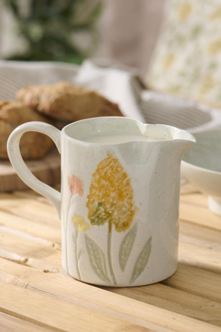 Ib Laursen - Kande m/tud blomster udvendig - Stentøj - 24032-00