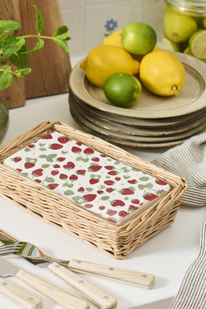 Ib Laursen - Servietkurv aflang passer t/10x20 cm serviet - Hel pil - 29041-00