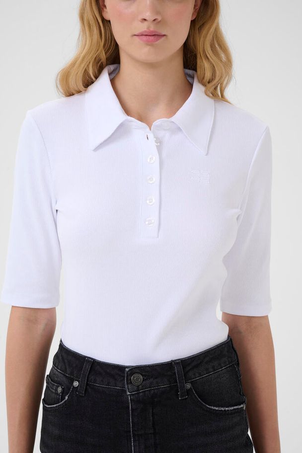 Gestuz - Gzdrew Polo Top 10910952 - 110601 - Bright White