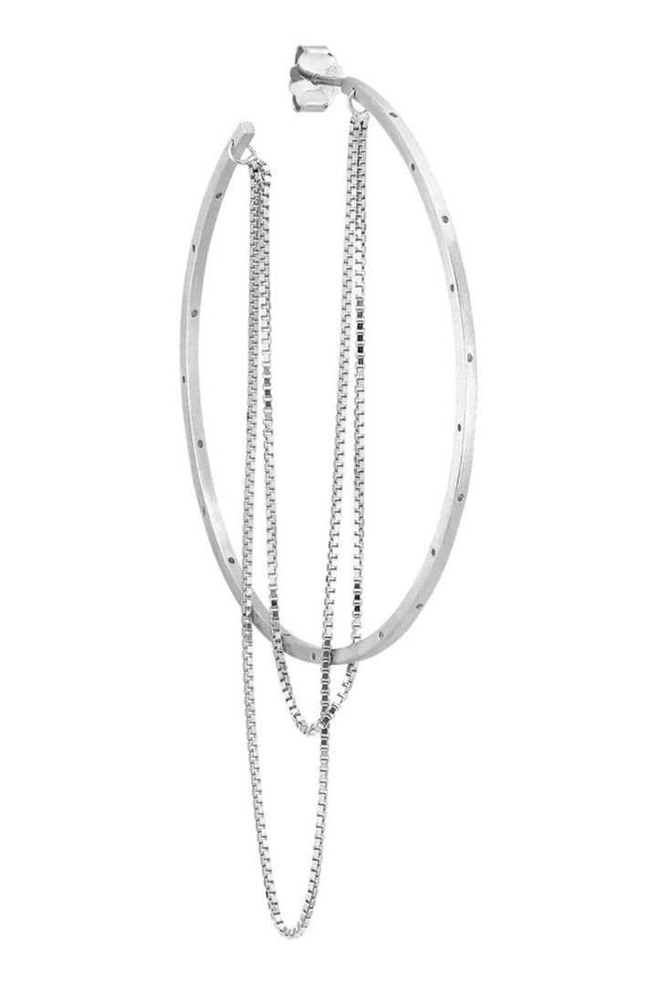 Jane Kønig - Big Orbis Chain Hoop BOCH-SS25-S - Forsølvet