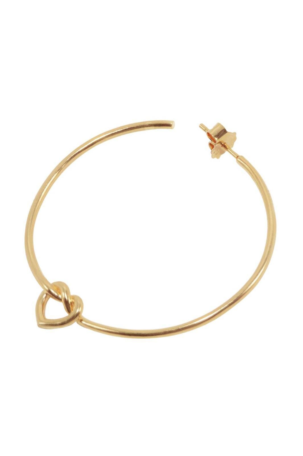 Jane Kønig - Big Tied Heart Hoop BTHH-AW25-G - Ørering Øreringe 