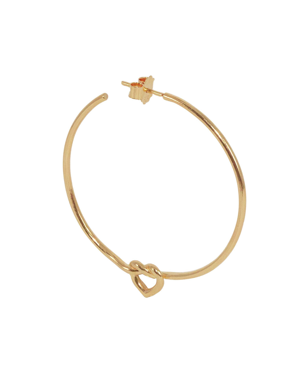 Jane Kønig - Big Tied Heart Hoop BTHH-AW25-G - Ørering Øreringe 