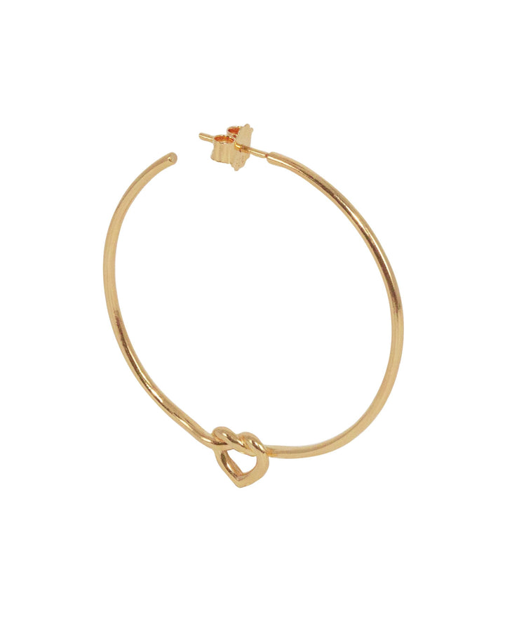 Jane Kønig - Big Tied Heart Hoop BTHH-AW25-G - Ørering Øreringe 
