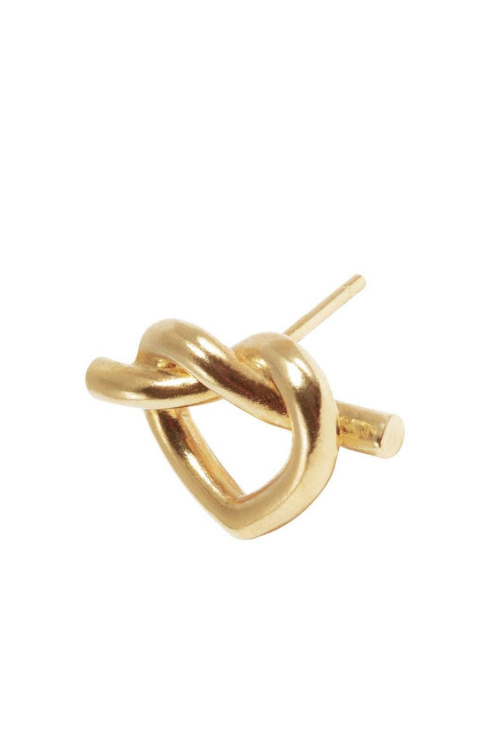 Jane Kønig - Big Tied Heart Stud BTHS-AW25-G - Ørering Øreringe 