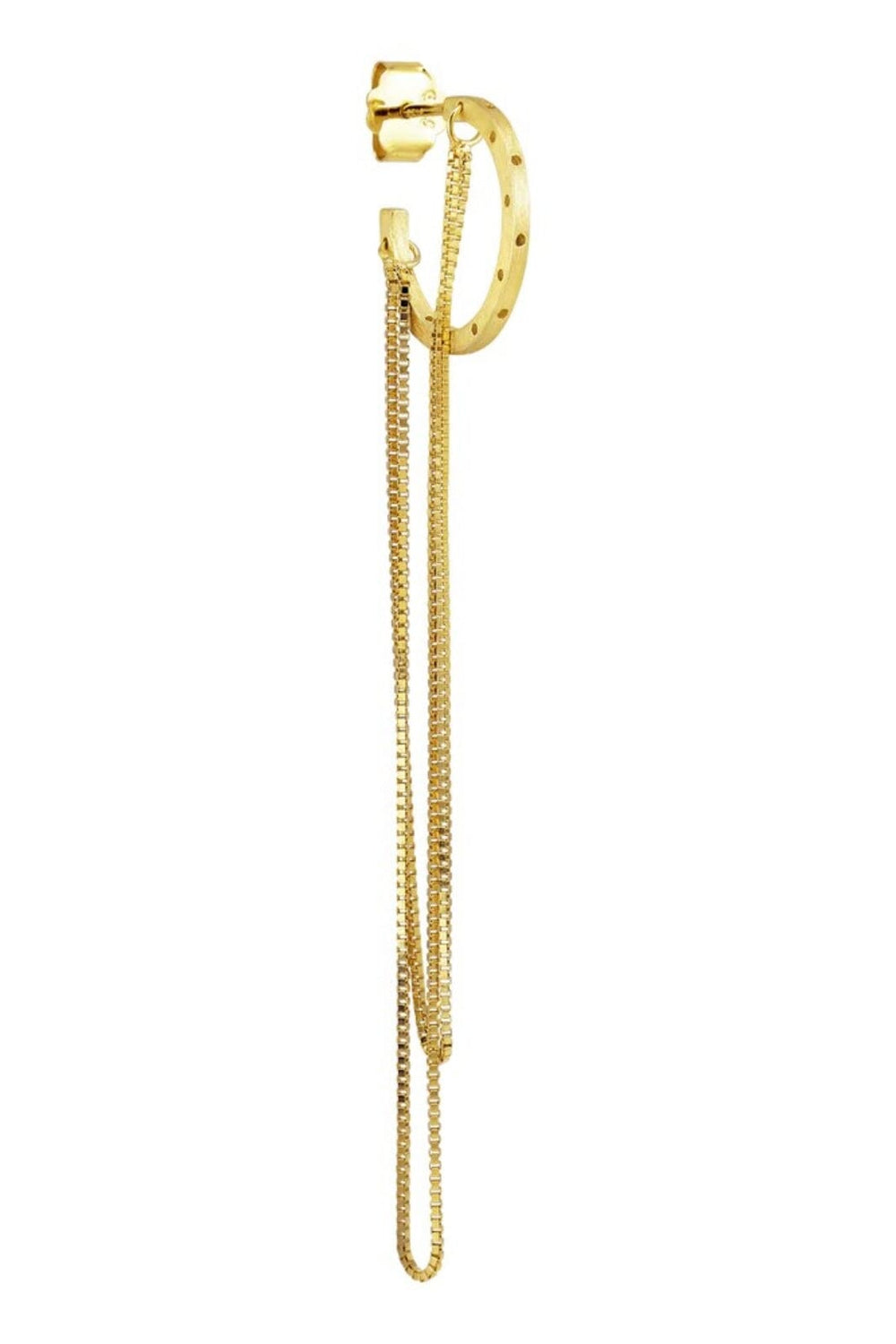 Jane Kønig - Orbis Chain Hoop OCH-SS25-G - Forgyldt