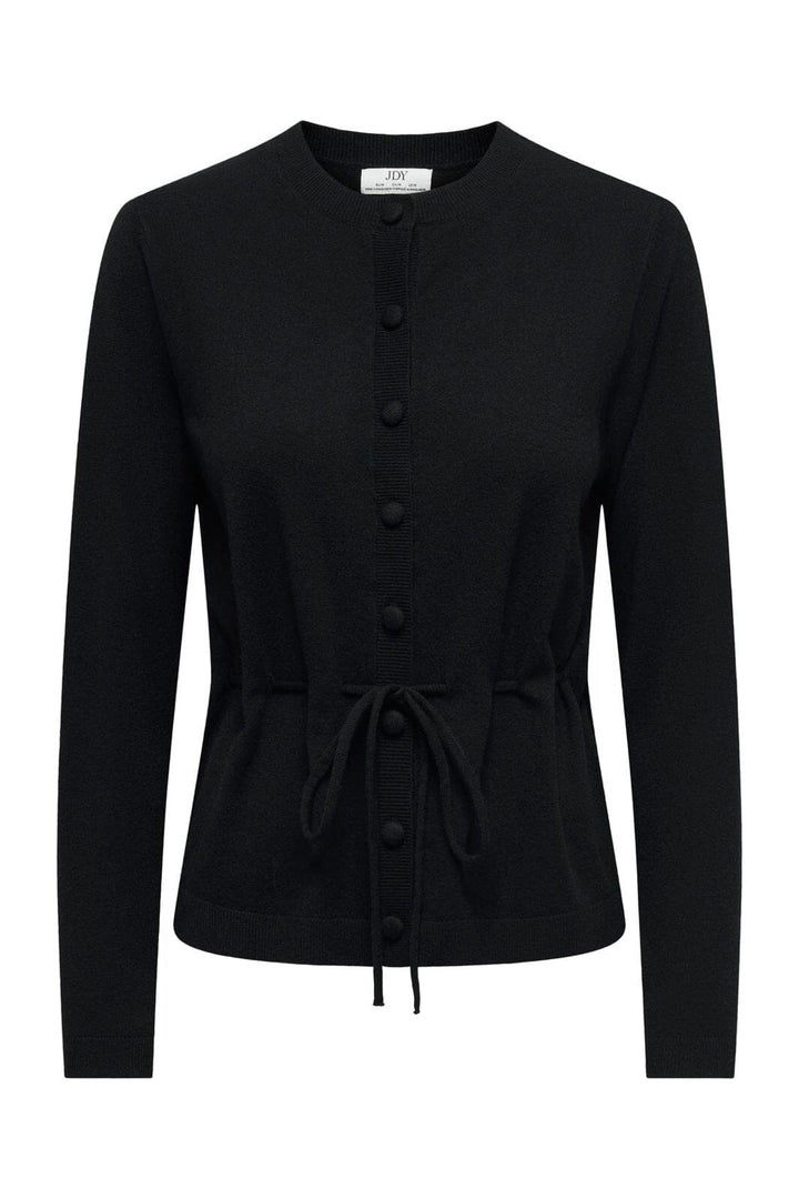 JDY - Jdyamore L/S Tie Cardigan Knt - 5140035 Black