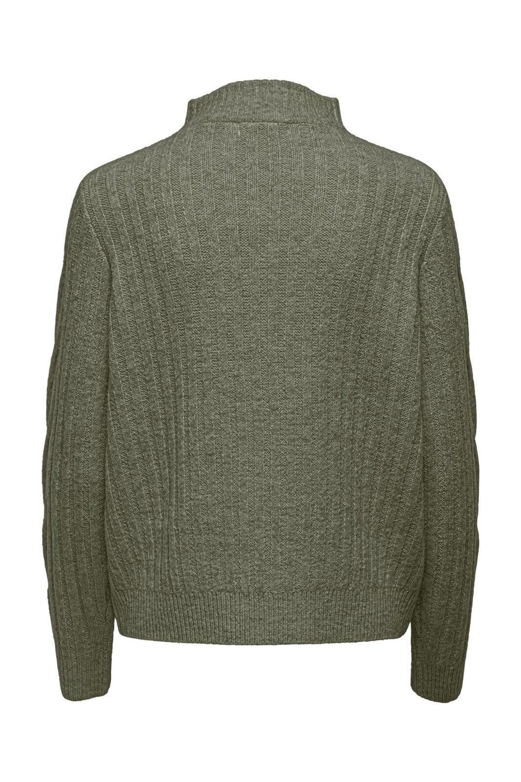 JDY - Jdyandrea L/S Zip Cable Pullove Knt - 4086987 Kalamata Melange