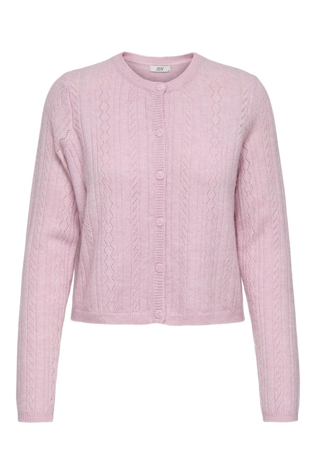 JDY - Jdyapril Life L/S O-Neck Cardigan Knt - 4906408 Fragrant Lilac Melange