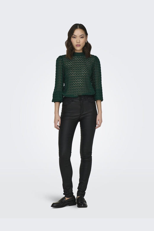 JDY - Jdyavery L/S Lace Top - 4381103 Scarab