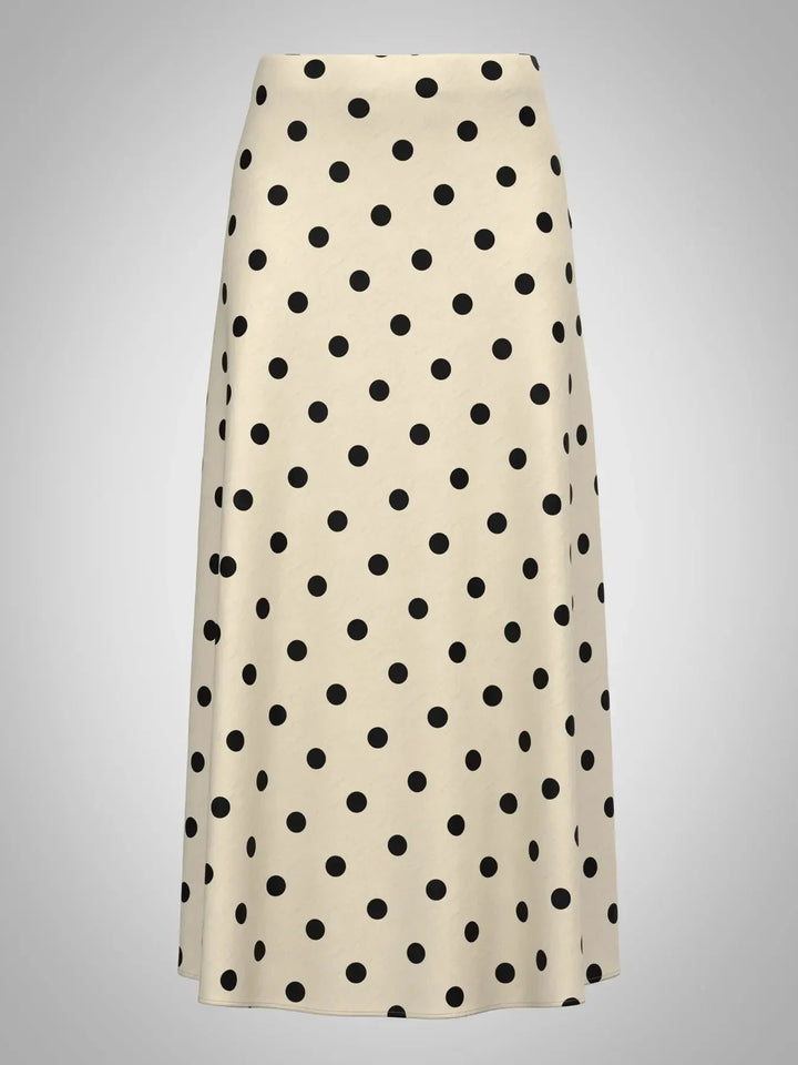 JDY - Jdyaya Maxi Skirt Dia - 5056549 Whitecap Gray Chocolate Torte Dot Nederdele 