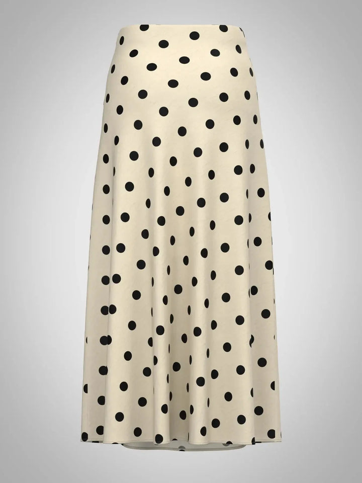 JDY - Jdyaya Maxi Skirt Dia - 5056549 Whitecap Gray Chocolate Torte Dot Nederdele 