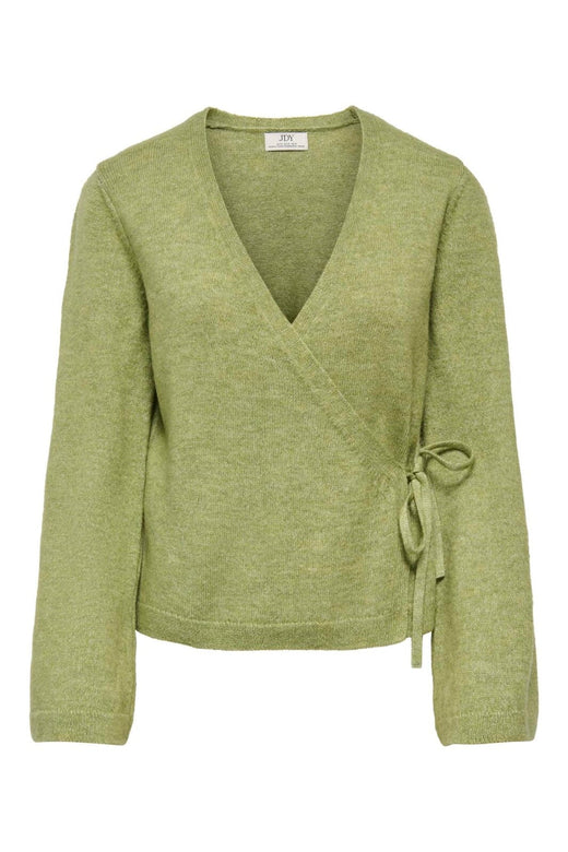 JDY - Jdybecky L/S Wrap Cardigan Knt - 5101788 Fern Melange