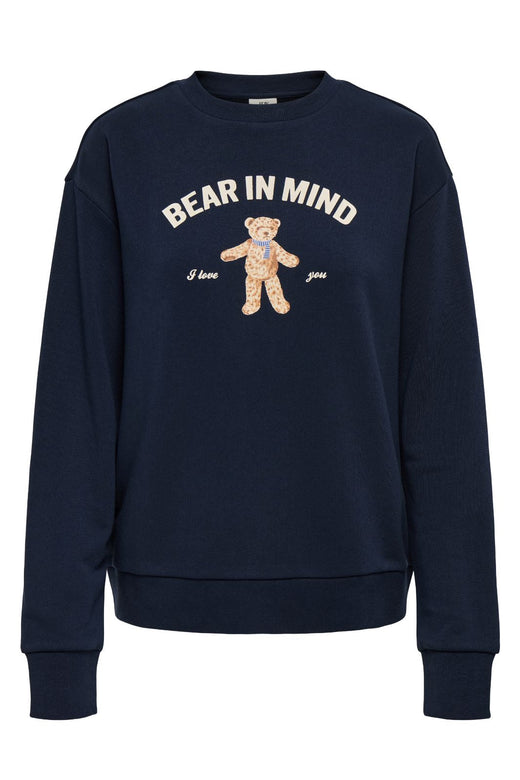 JDY - Jdyboogie L/S Sweat - 4965596 Sky Captain Teddy Bear Print Sweatshirts 