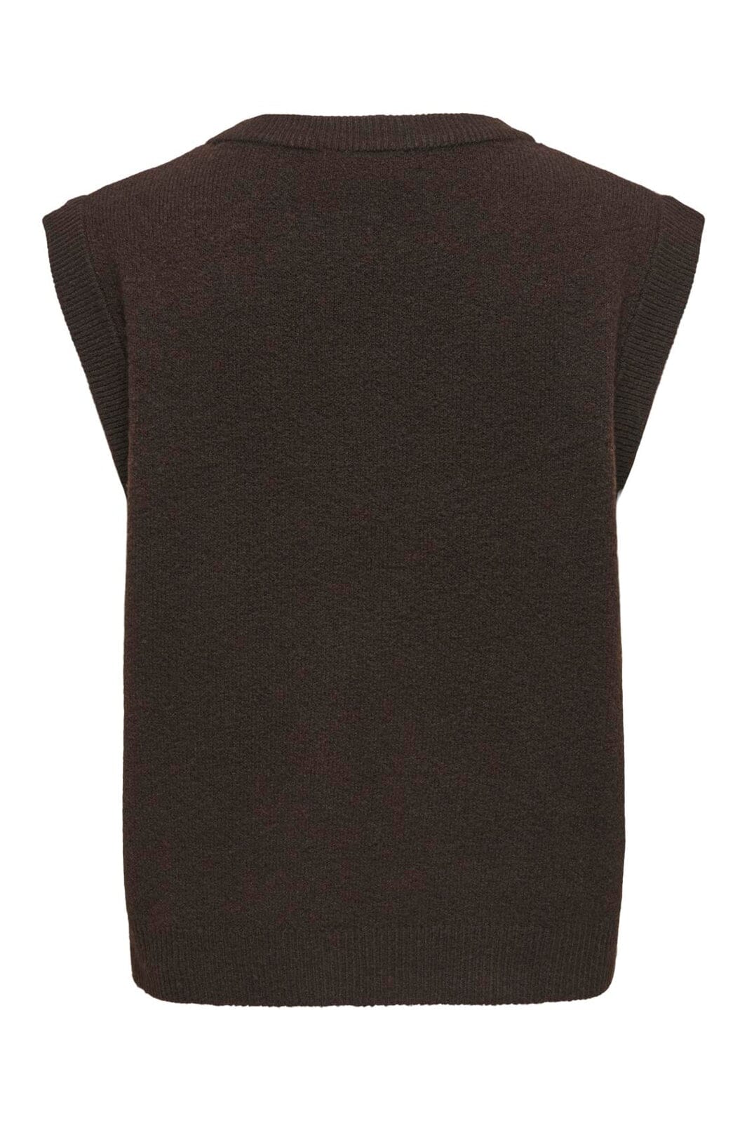 JDY - Jdybrilliant Life S/L Onebutton Vest Knt - 5104950 Coffee Bean Melange