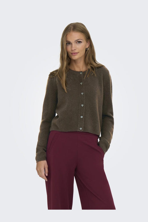 JDY - Jdychloe Life L/S Cardigan Knt - 4838281 Slate Black Melange