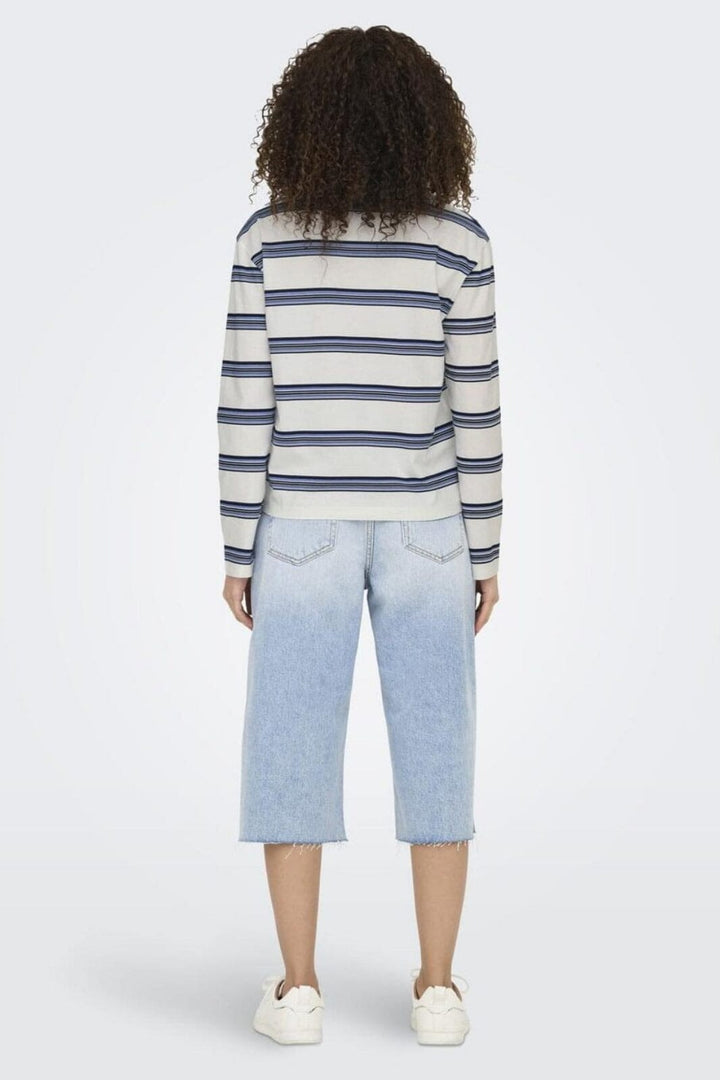 JDY - Jdydarling L/S Polo Shirt - 4822444 Cloud Dancer Mix Colors