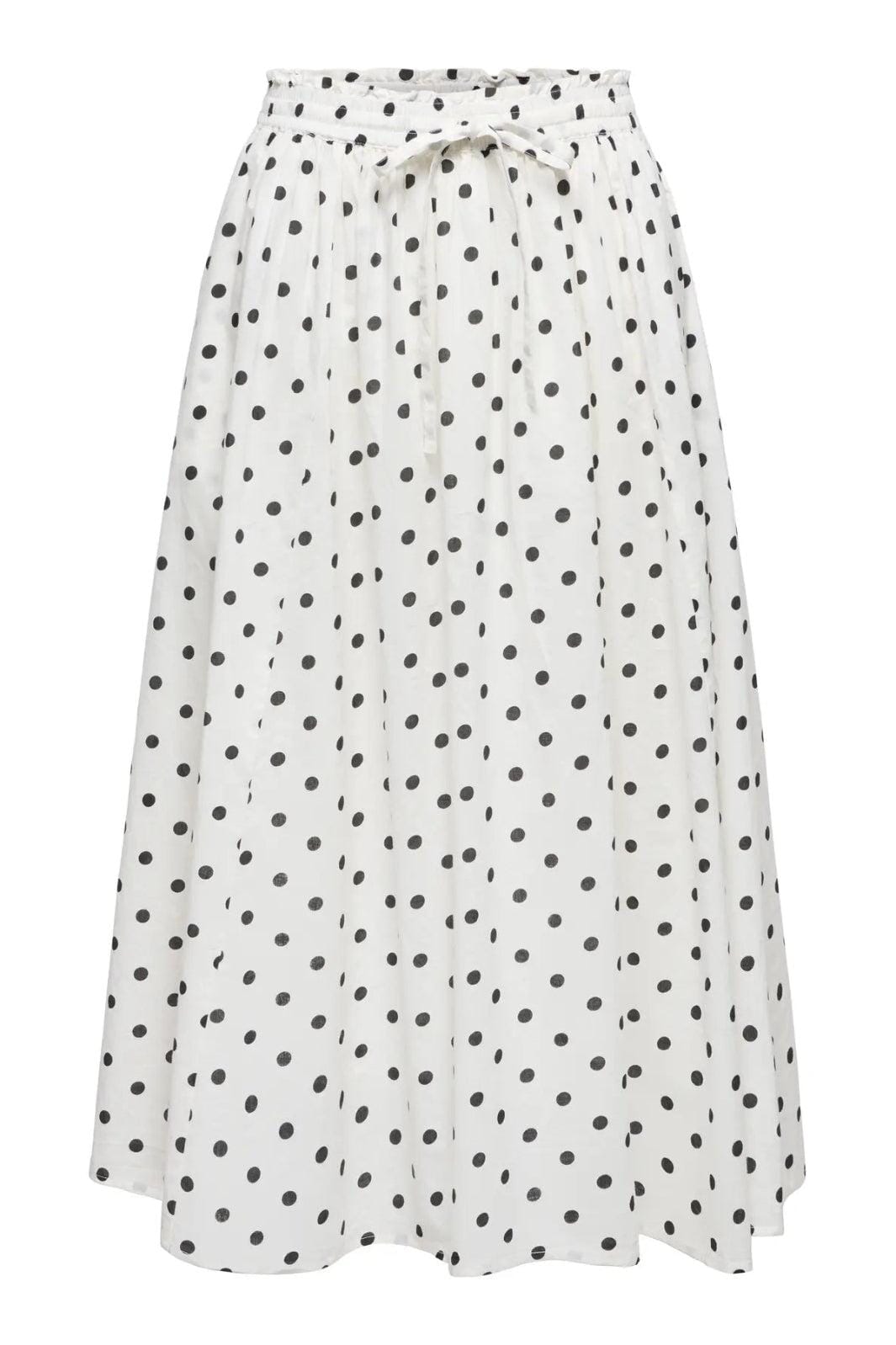 JDY - Jdydiego Maxi Skirt - 5040496 Cloud Dancer Black Dot Nederdele 