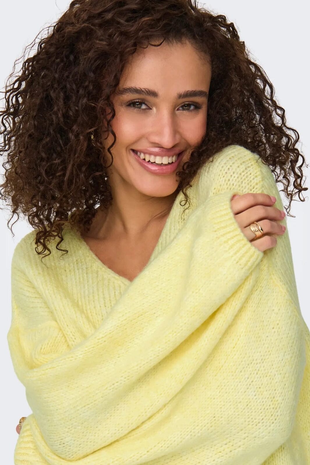 JDY - Jdydinea L/S Reversible Pullov. Knt - 4863946 Pastel Yellow