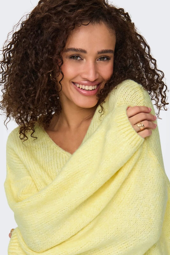 JDY - Jdydinea L/S Reversible Pullov. Knt - 4863946 Pastel Yellow