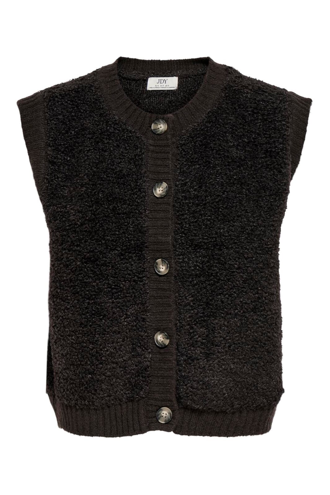 JDY - Jdyeira Life S/L On Button Vest Knt - 5105887 Chocolate Torte