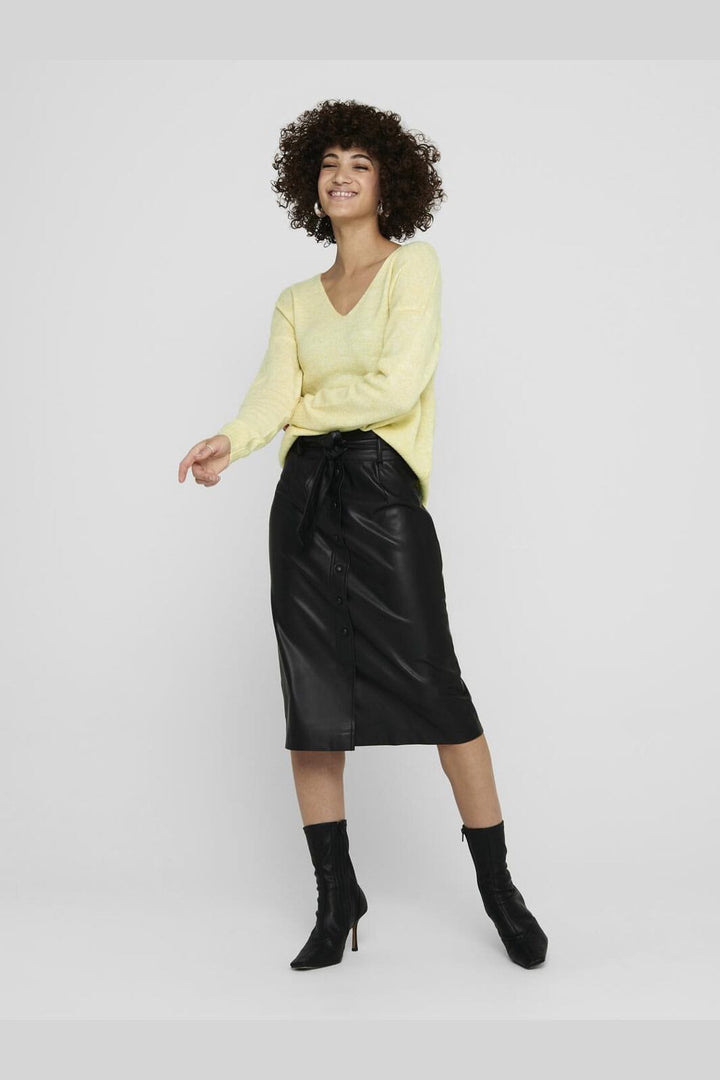 JDY - Jdyelanora L/S V-Neck Pullo. Knt - 3638243 Pastel Yellow Melange