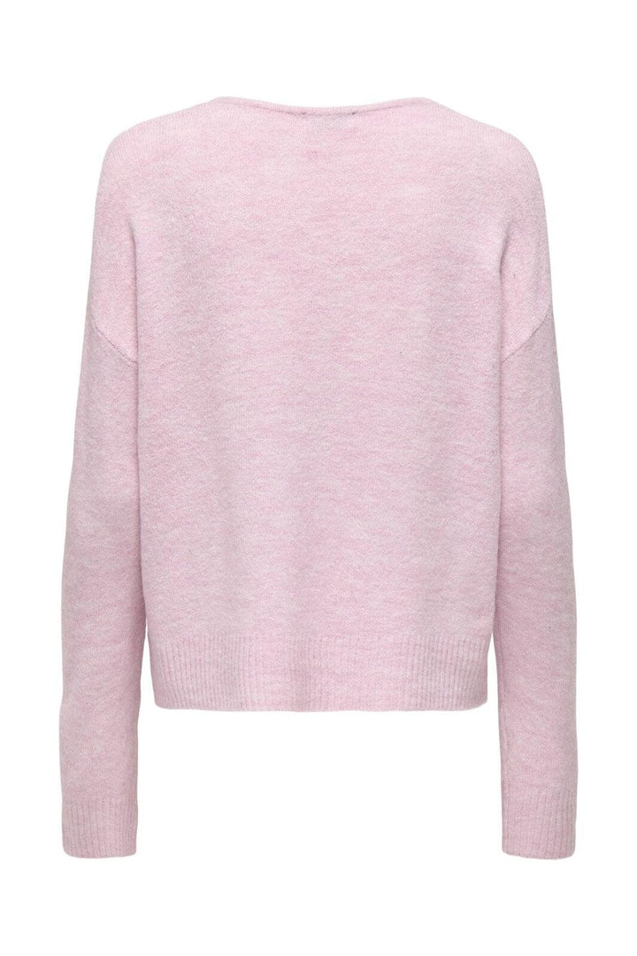 JDY - Jdyelanora L/S V-Neck Pullo. Knt - 4906533 Fragrant Lilac Melange