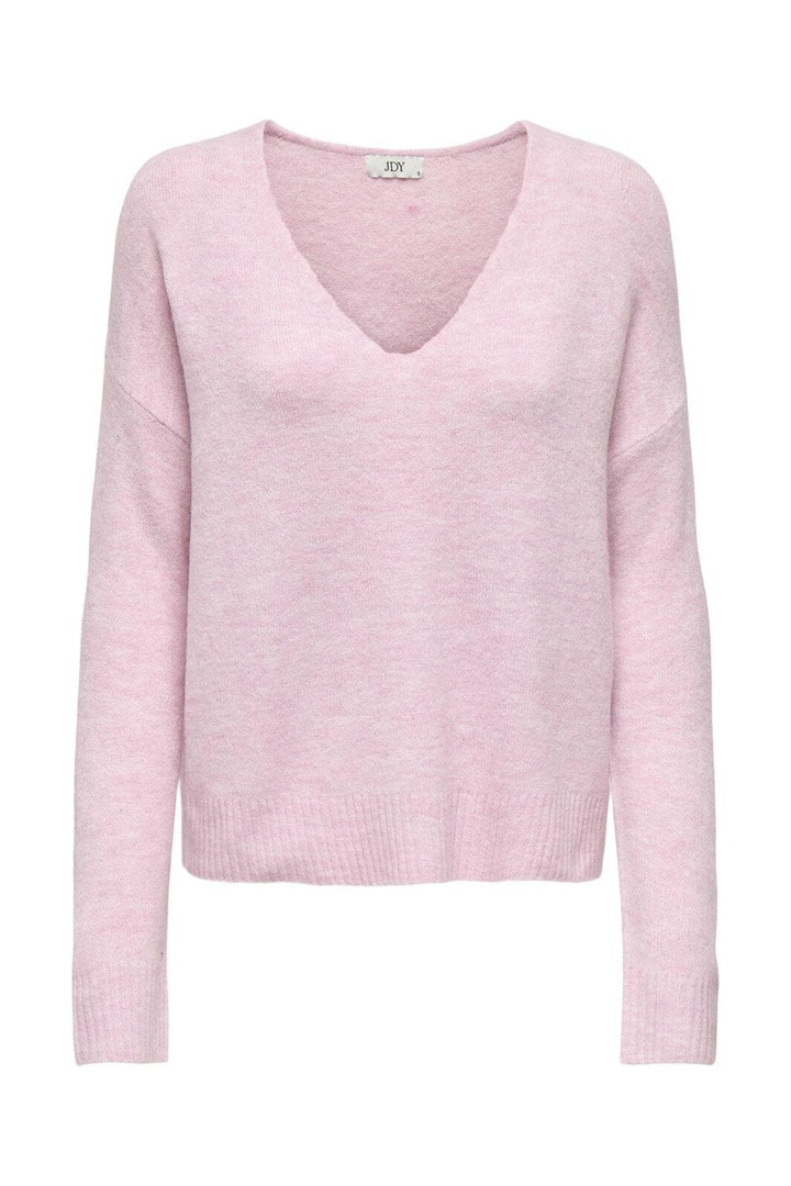 JDY - Jdyelanora L/S V-Neck Pullo. Knt - 4906533 Fragrant Lilac Melange