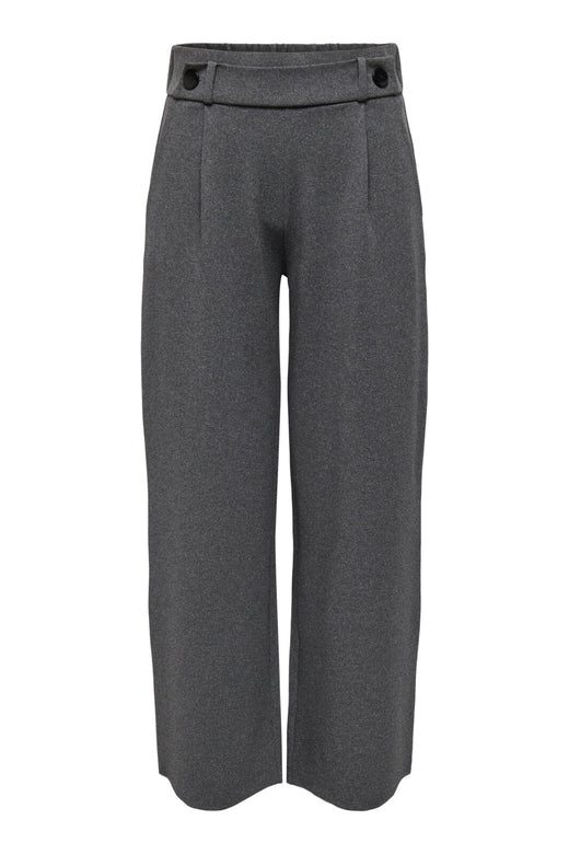 JDY - Jdygeggo New Long Pant - 4462244 Medium Grey Melange Black Buttons