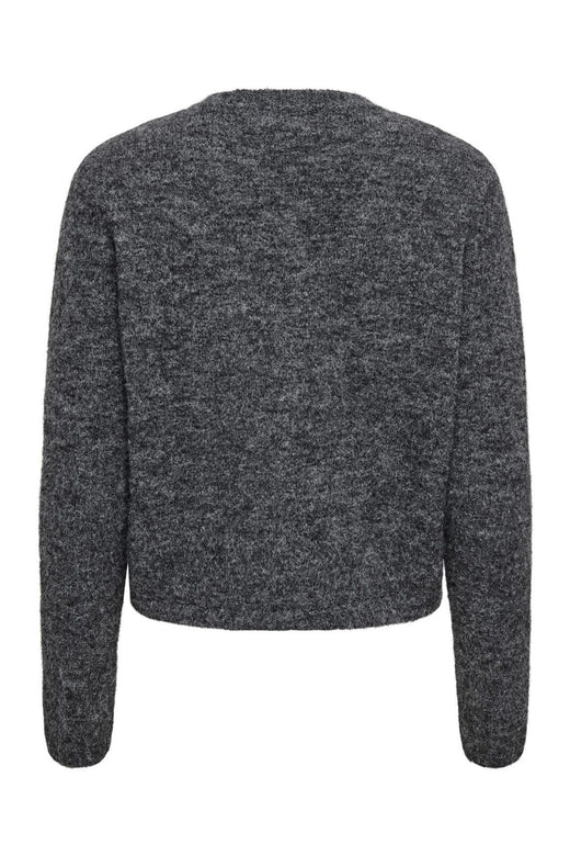 JDY - Jdyhoney Life L/S O-Neck Cardigan Knt - 4876180 Dark Grey Melange