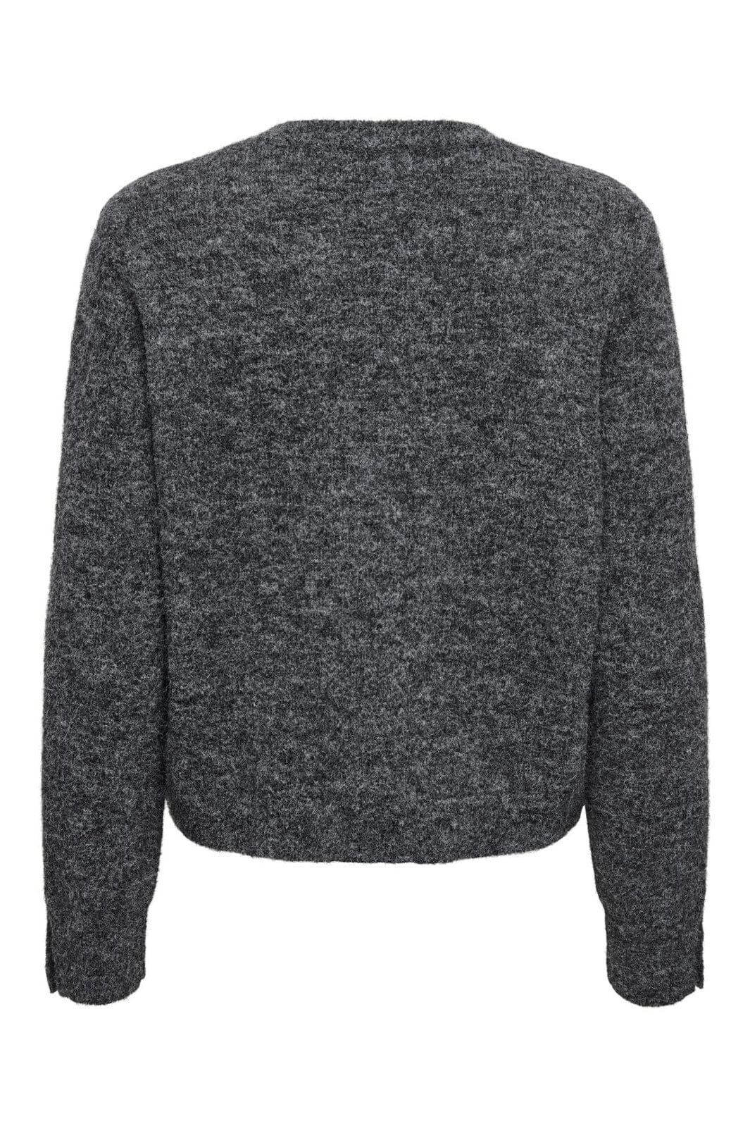 JDY - Jdyhoney Life L/S O-Neck Pullover Knt - 4890689 Dark Grey Melange