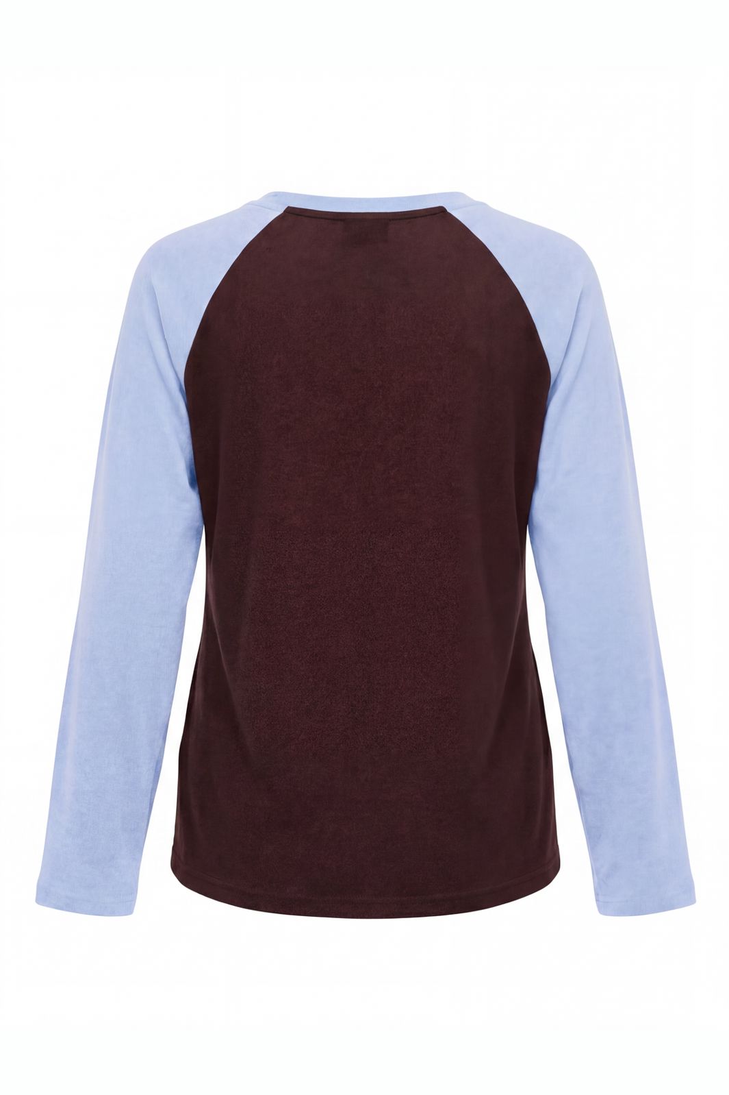 JDY - Jdyjeanett L/S Raglan Contrast Top - 5218441 Coffee Bean Kentucky Blue Contrast