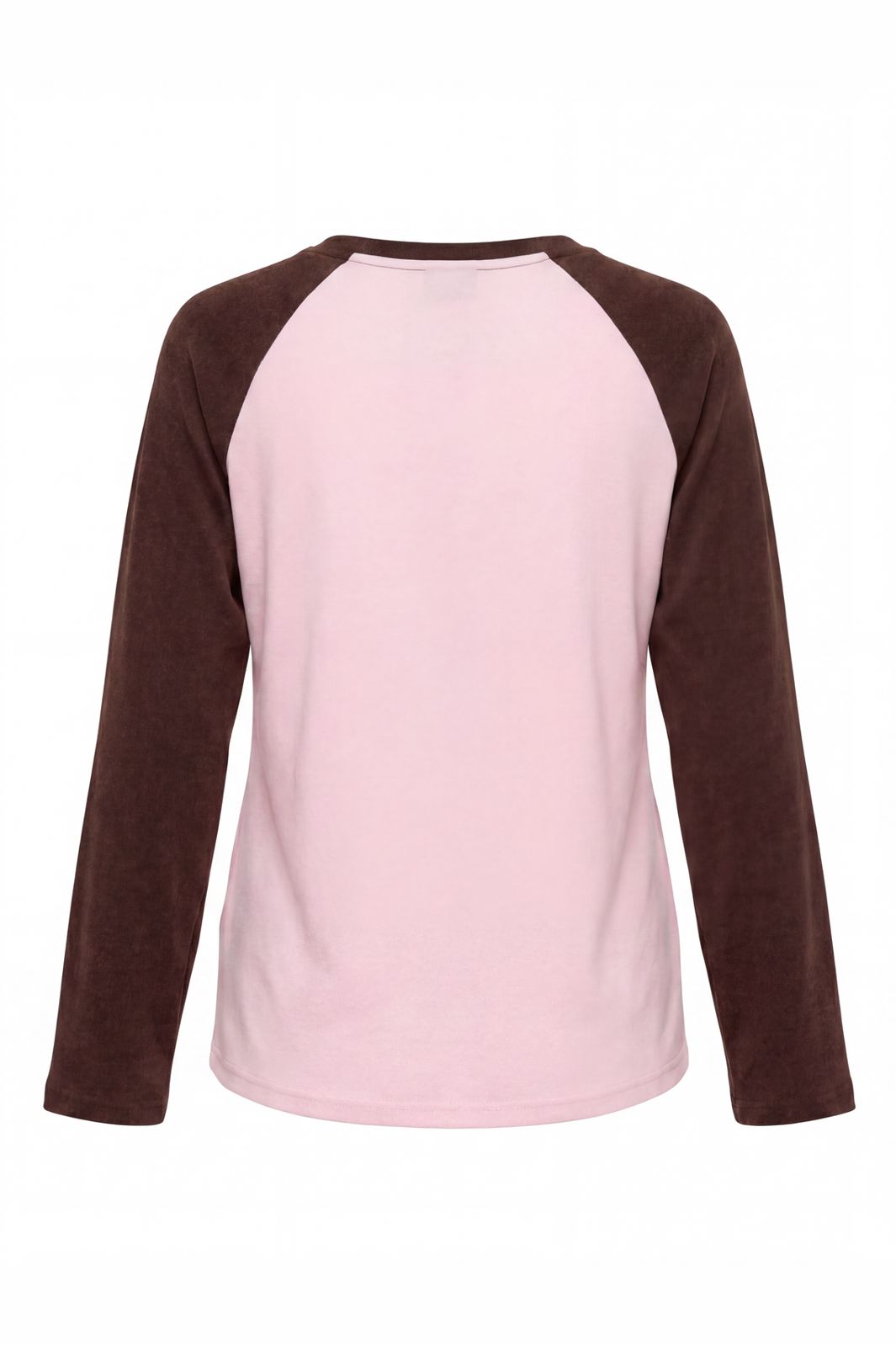 JDY - Jdyjeanett L/S Raglan Contrast Top - 5218442 Chalk Pink Coffee Bean Contrast