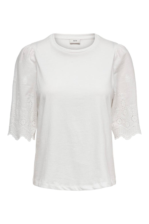 JDY - Jdylair Life S/S New Mix Top - 5021977 Cloud Dancer