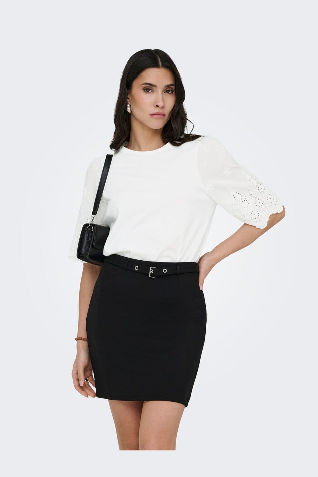 JDY - Jdylair Life S/S New Mix Top - 5021977 Cloud Dancer