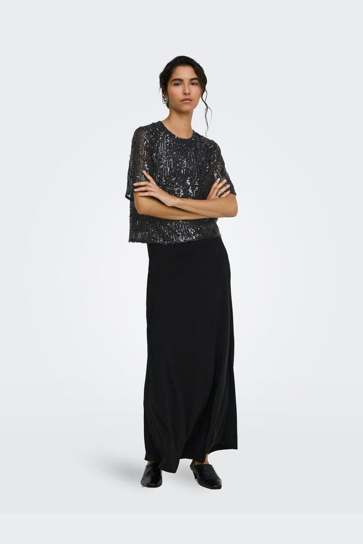 JDY - Jdylola 2/4 Sequin Top - 5172487 Black