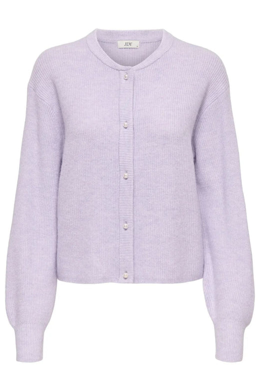 JDY - Jdylumi Life L/S Button Cardiga Knt - 5010966 Pastel Lilac Melange Cardigans 