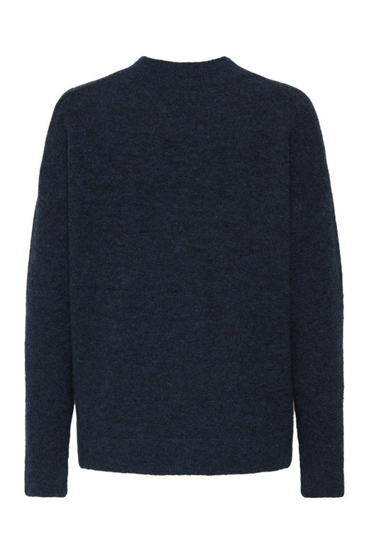 JDY - Jdyluna L/S O-Neck Pullover Knt - 4857482 Navy Blazer Melange