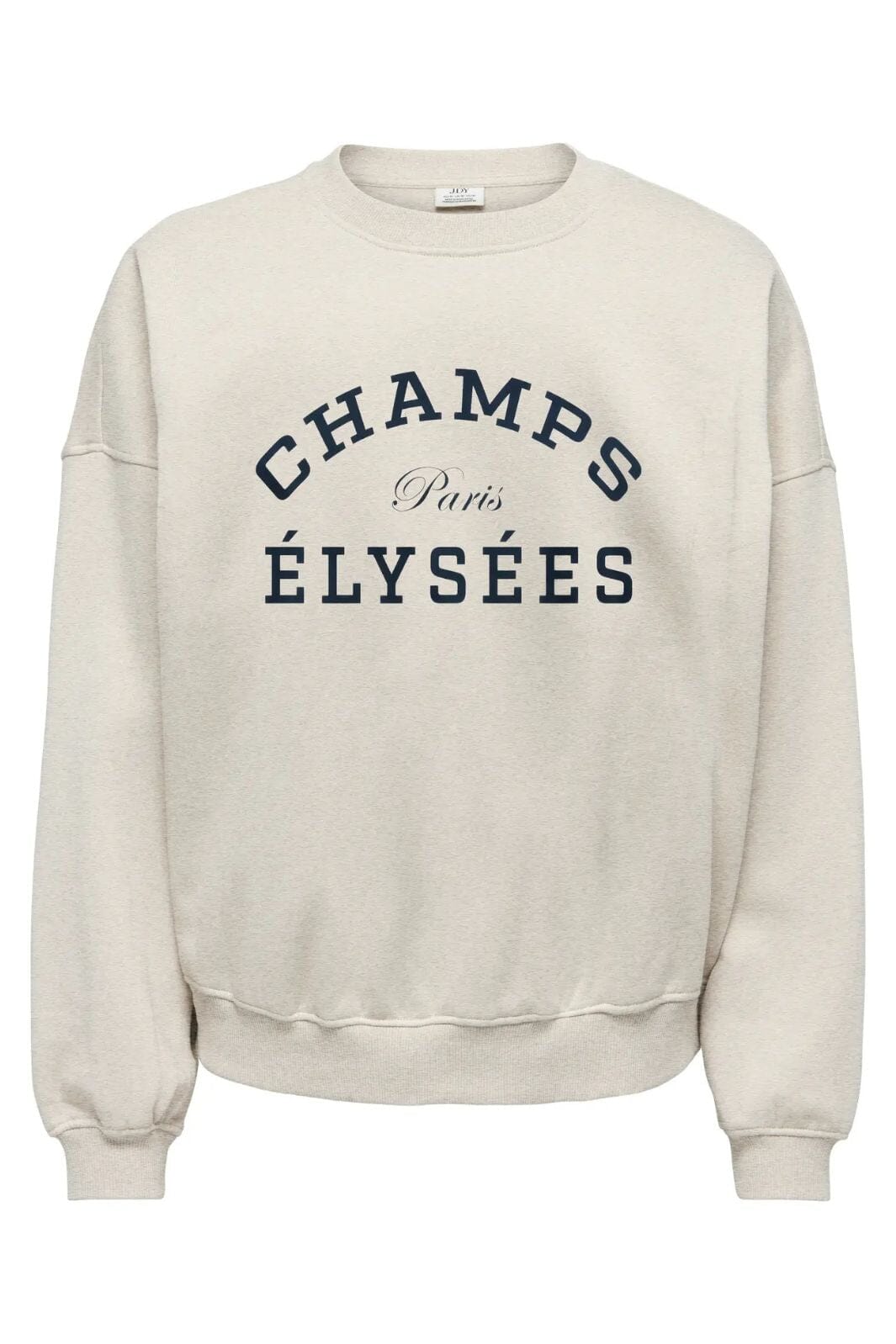 JDY - Jdymesa Life L/S O-Nk Emb Sweat - 5077291 Oatmeal Sky Captain Champs Sweatshirts 