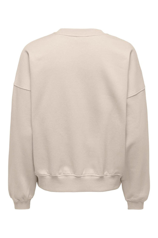 JDY - Jdymesa Life L/S O-Nk Emb Sweat - 5095481 Birch Femme Emb