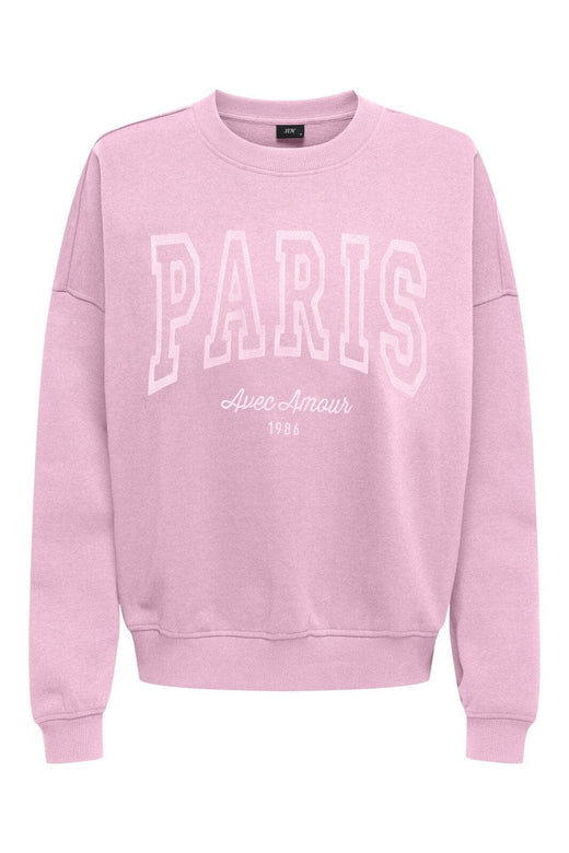 JDY - Jdymesa L/S O-Neck Emb Sweat - 4974264 Pink Lady Paris Tnt Emb