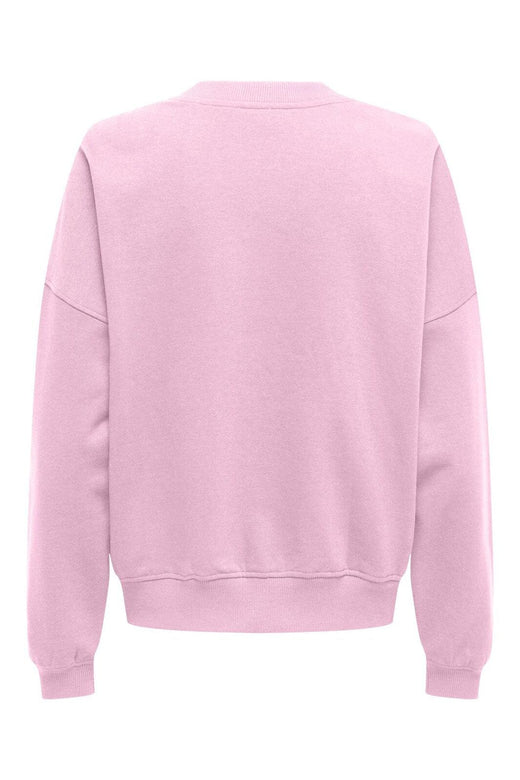 JDY - Jdymesa L/S O-Neck Emb Sweat - 4974264 Pink Lady Paris Tnt Emb