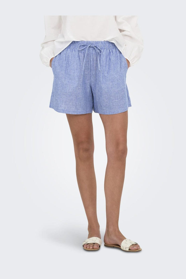 JDY - Jdymila Linen Shorts - 4753152 Star Sapphire Cloud Dancer
