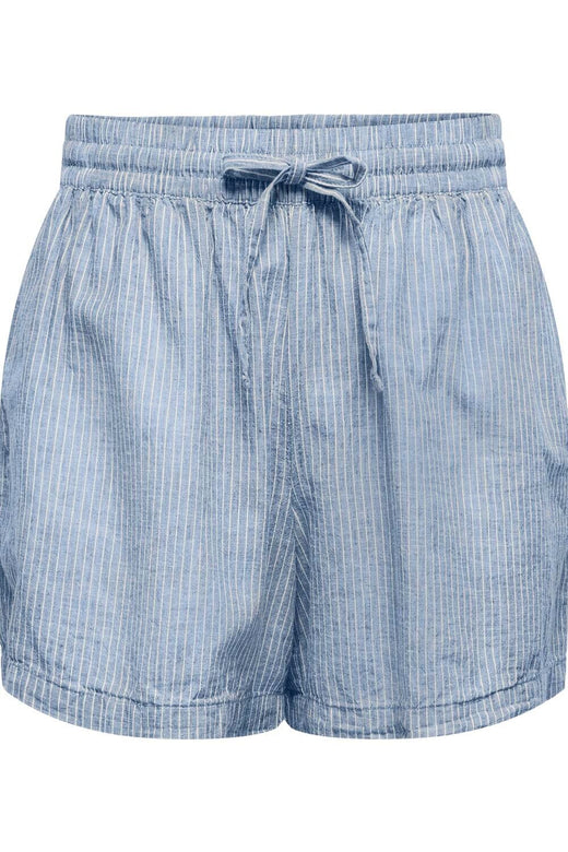JDY - Jdymila Linen Shorts Dia - 5049020 Kentucky Blue Cloud Dancer Shorts 